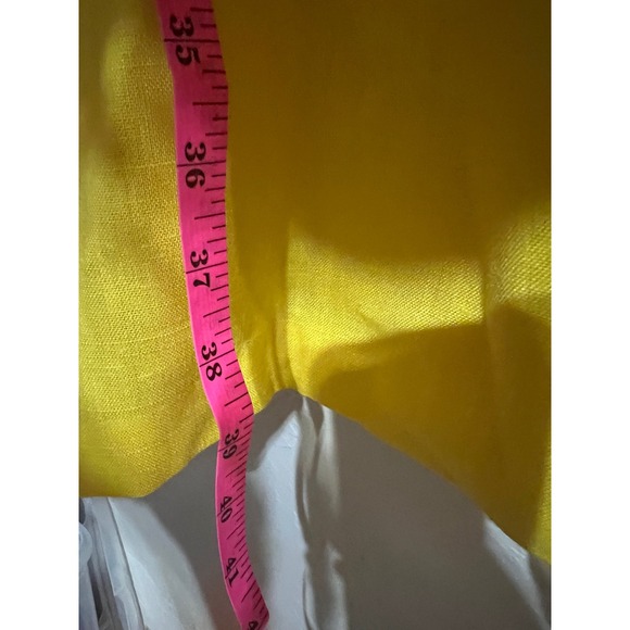 Ultra Dress New York Yellow Linen Blend Blazer Dress Sun Brooch Double Breasted - Picture 5 of 11